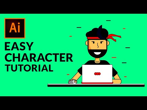Flat Vector Character illustration Adobe illustrator Character Design process Hindi