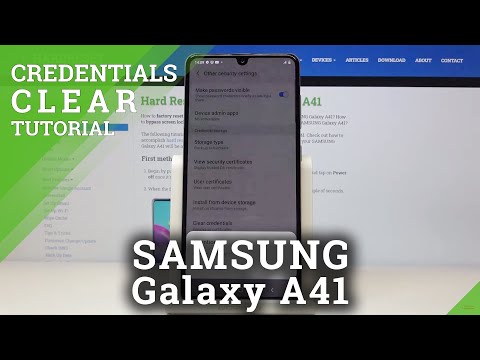 How to Clear Credentials in SAMSUNG Galaxy A41 – Remove Licenses