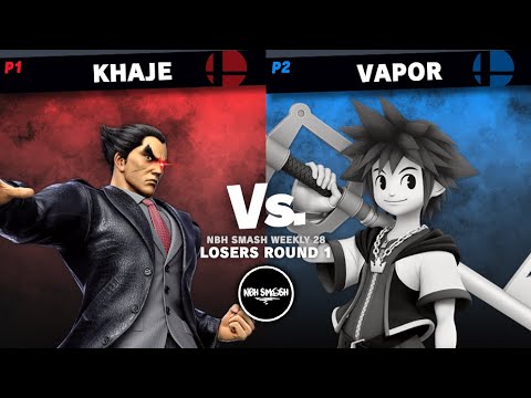 NBH Smash Ultimate 28 Losers Round 1 - Vapor (Sora) vs Khaje (Lucina & Kazuya) HYPEST MATCH