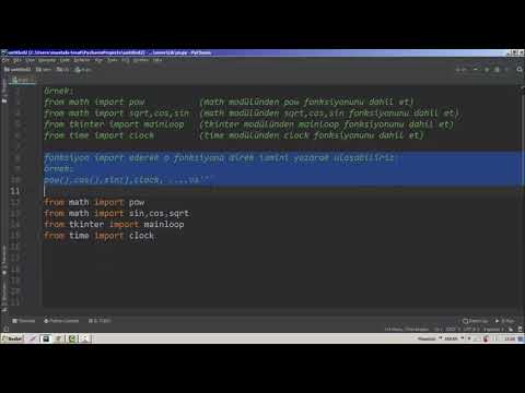 Modül içerisinden fonksiyon import etme Python #2