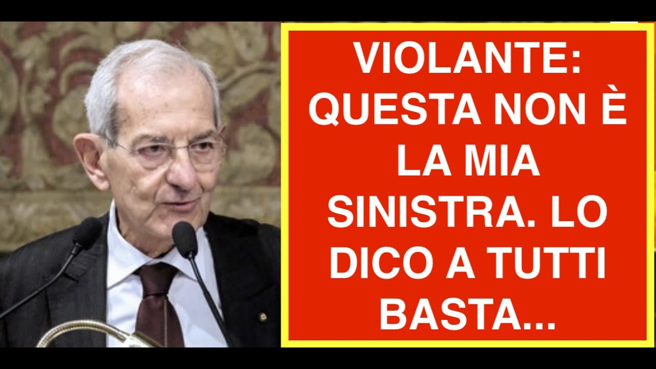 VIOLANTE: QUESTA NON È LA MIA SINISTRA. LO DICO A TUTTI BASTA...