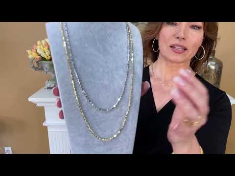 Italian Super Cube Station Link Necklace