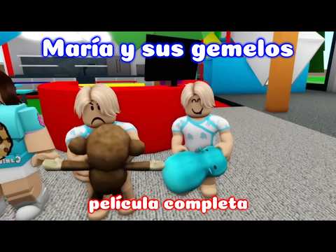 María y sus gemelos película completa | Historia de Roblox Brookhaven