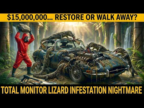 Restoring $15,000,000 Jaguar E-Type Lightweight Full of Monitor Lizards