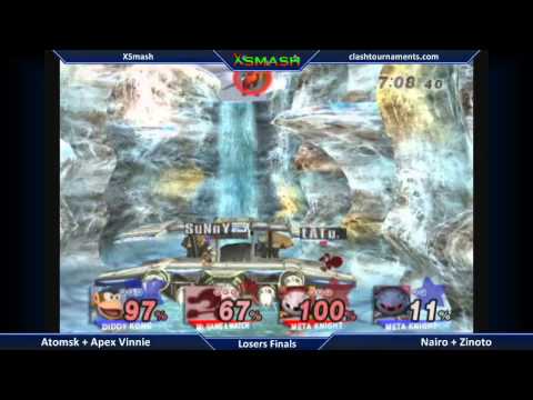 XSmash - Nairo + Zinoto vs Atomsk + Apex Vinnie - Losers Finals - SSBB