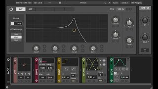 Video thumbnail for HY Filter4 - Free VST / AU (+Linux) semi-modular filter plugin. by PLUGINS4FREE
