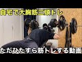 大胸筋三頭トレーニング【ホームジム筋トレ】トライセプスバーで三頭