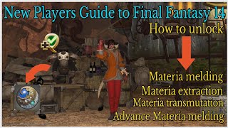 How to unlock all materia related actions as a New player
