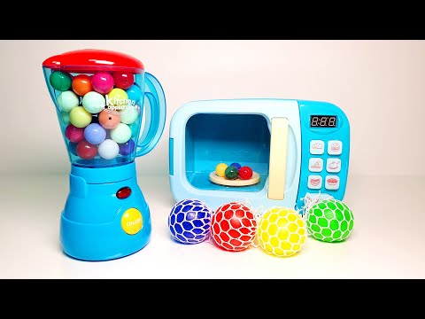 Learn Colors with Microwave Toy, Squishy Balls and Nursery Rhymes for Kids #2