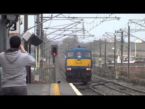 NIR 111 loco 112 passes Malahide light engine