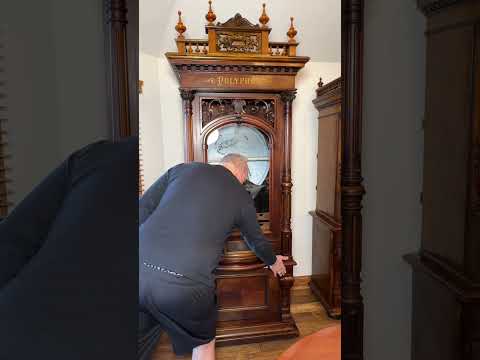 Polyphon 24 1/2” 12 disc changer disc music box #discmusicbox #musicalinstruments #musicbox #antique