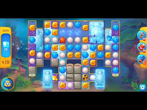 Fishdom. 5842 level no boosters and diamonds - 14 moves