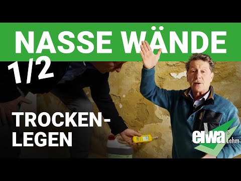 Feuchtes Mauerwerk trocken legen, mit Langzeitwirkung mit mineralische Dichtungslementen von eiwa.