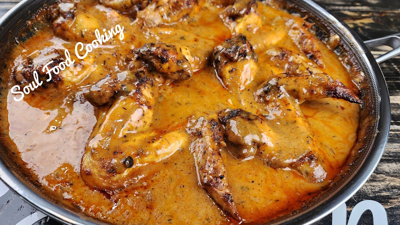 The BEST Smothered Chicken Wings Recipe - How to Make Smothered Chicken