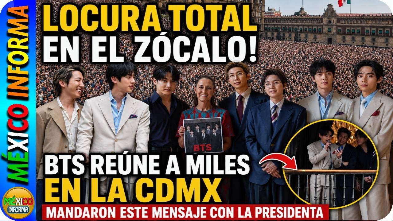 BTS PROVOCA LOCURA TOTAL EN EL ZÓCALO. REUNIERON A FINES DE FANS PREVIO A SU CONCIERTO.