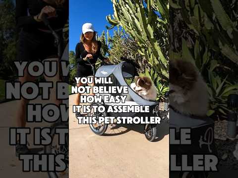 Part of a video titled How to fold and unfold ​⁠​⁠ Trailblazer Pet Jogger! #dogs #cats ...