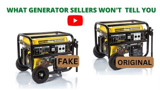 Simple ways of identifying a good and genuine Generator....