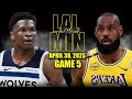 Los Angeles Lakers Vs Minnesota Timberwolves Full Game 5 Highlights April 30 2025 NBA Playoffs