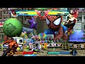 ULTIMATE MARVEL VS  CAPCOM 3 Evil Ryu kicks Trish Morrigan Felicia