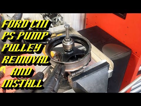Ford Quick Tips #82: Ford CIII Power Steering Pump Pressed Pulley Removal and Installation Procedure