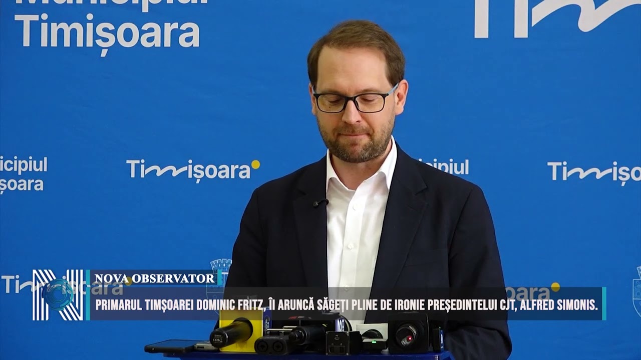 Primarul Timșoarei Dominic Fritz, îi aruncă săgeți pline de ironie președintelui CJT, Alfred Simonis.