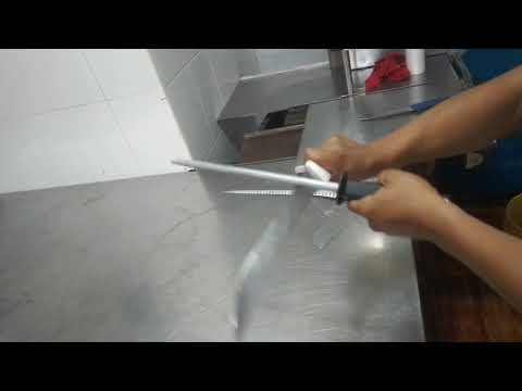 ¿Como usar la chaira para cuchillos? How to use the sharpener for knives