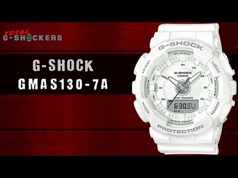 , title : 'Women's Casio G-Shock White GMAS130 Step Tracker | GMAS130-7A Top 10 Things Watch Review'