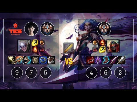 TES knight Diana vs Zed Mid - KR Patch 10.12