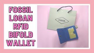 FOSSIL LOGAN RFID BIFOLD WALLET CUTE BIFOLD WALLET COW LEATHER WALLET RFID SECURED WALLET