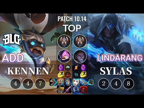 BLG ADD Kennen vs Lindarang Sylas Top - KR Patch 10.14