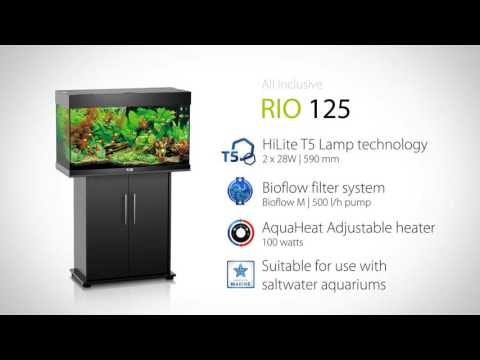 Juwel Akvariumas LED Rio 125 juodos spalvos 125 l 81x36x50cm video