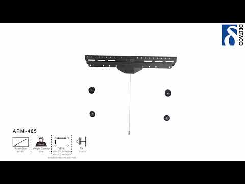 Laikiklis DELTACO TV 37"-80", itin plonas, 2 krypčių / ARM-465 video