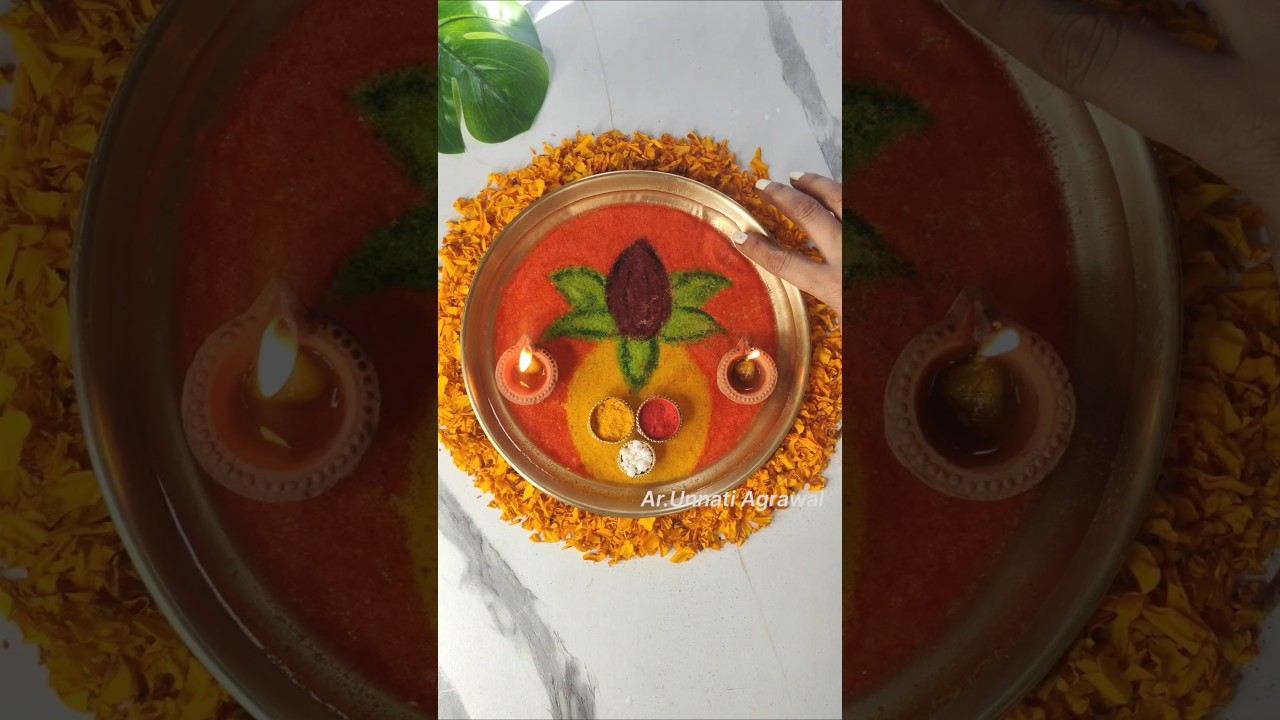 Beautiful Water Rangoli Design by Siri