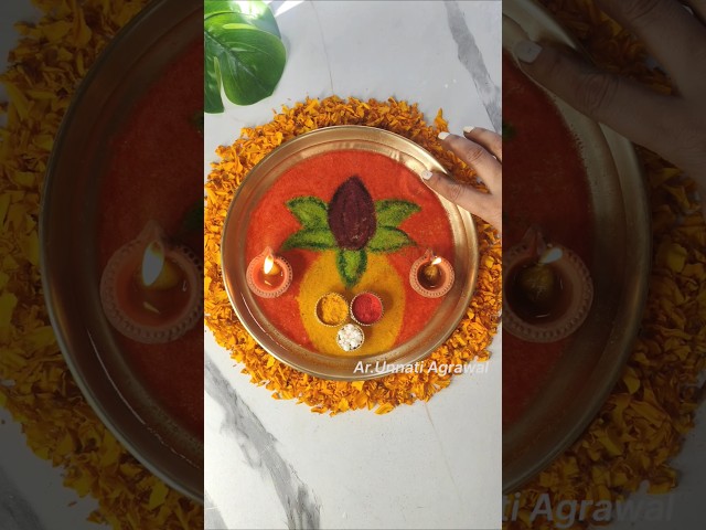 Beautiful Water Rangoli Design by Siri