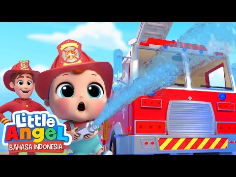 Ayo Jadi Pemadam Kebakaran!🚒Lagu Kendaraan | Little Angel Bahasa Indonesia