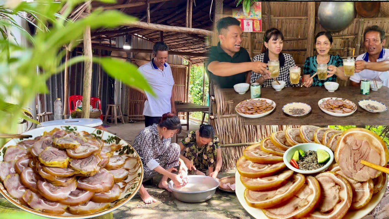 Tai Heo Cuộn Bắp Giò Ủ Muối Cả Gia Đình "Lai Rai' - Tết Làm Món Này Nhâm Nhi Thì Hết Bài | KBMQ