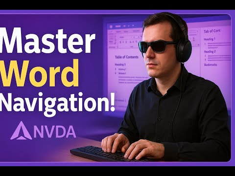 Video thumbnail for Stop Scrolling! Quickly Navigate Big Word Docs Using NVDA