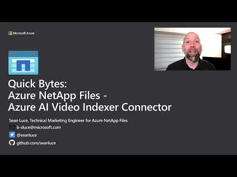 Quick Bytes: Azure NetApp Files Azure AI Video Indexer Connector