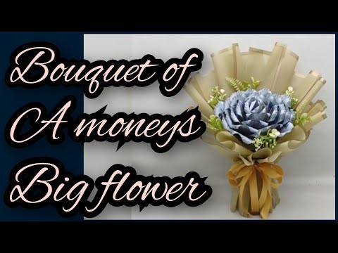 Diy || how to make a money big flower #howtomake #nipucraft #ribbonflower
