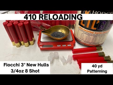410 Fiocchi 3" Loading (New Hulls) 3/4oz 8 shot.  40yd Patterning.  Good, Bad and Ugly!!!!!