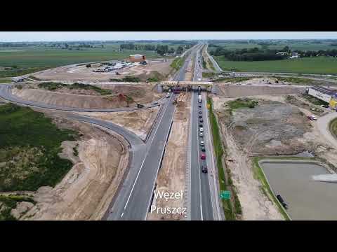 S5 Świecie Południe - Bydgoszcz Północ, przelot nad trasą, czerwiec 2022 r.