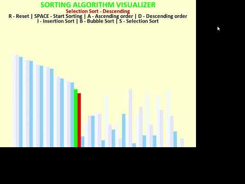Selection Sortdescending Order Using Sorting Algorithm Visualizer
