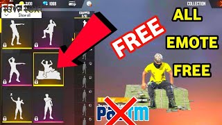 How To Get Free Unlock All Emotes In Free Fire !! Get All Emotes Free 100% Working Trick..