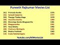 Puneeth Rajkumar Movies List