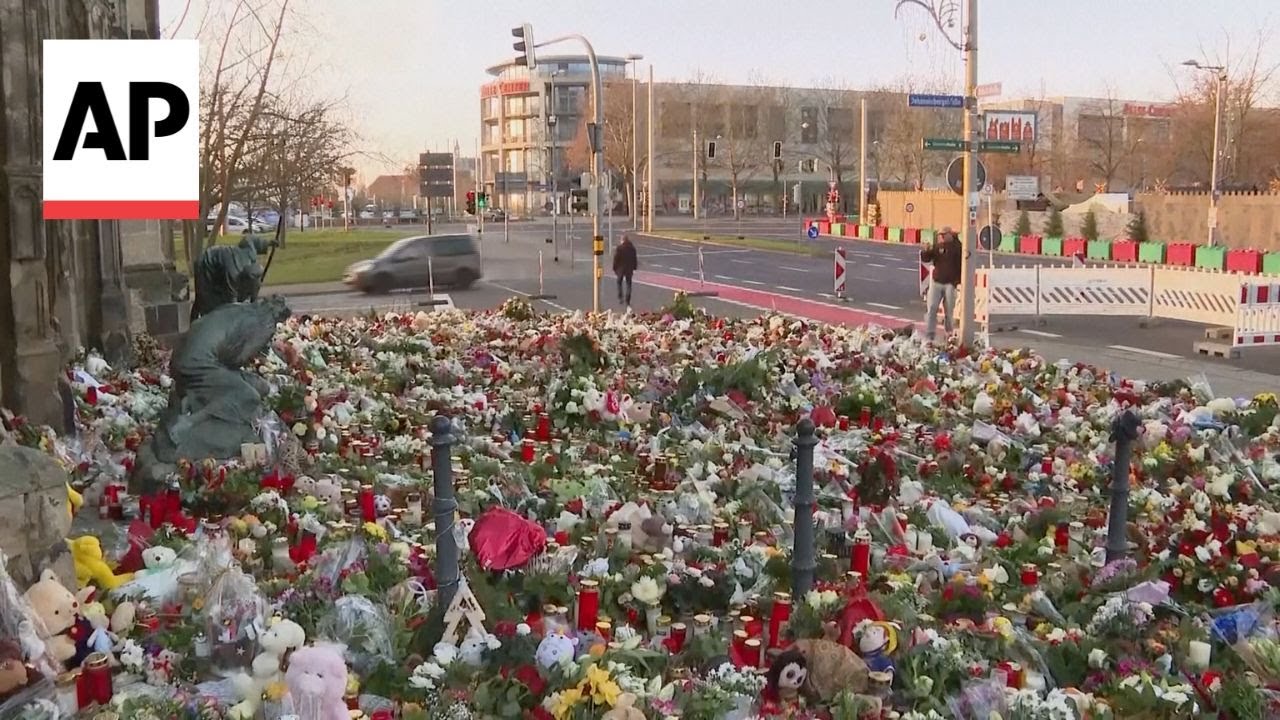 Flowers for victims of Magdeburg attack in Germany