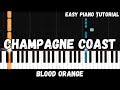 Blood Orange Champagne Coast Easy Piano Tutorial