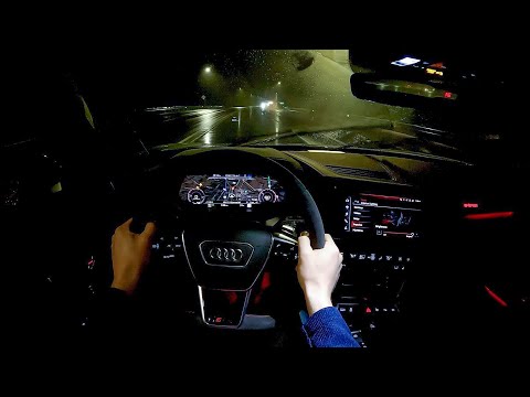 2022 Audi RS e-tron GT - POV Night Drive (Binaural Audio)