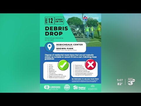 REVISED LCG DEBRIS DROP OFF DAY RESCHEDULED