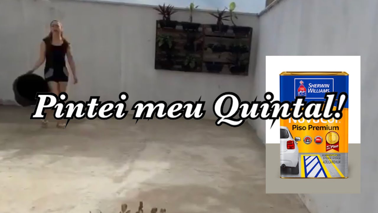 PINTEI MEU QUINTAL 🤩 tinta de piso! #dy #façavocêmesmo