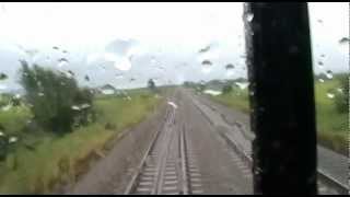 preview picture of video '1001 Hastings DEMU Cabview Channel Two Weston-super-Mare to Bridgwater 07.07.12'